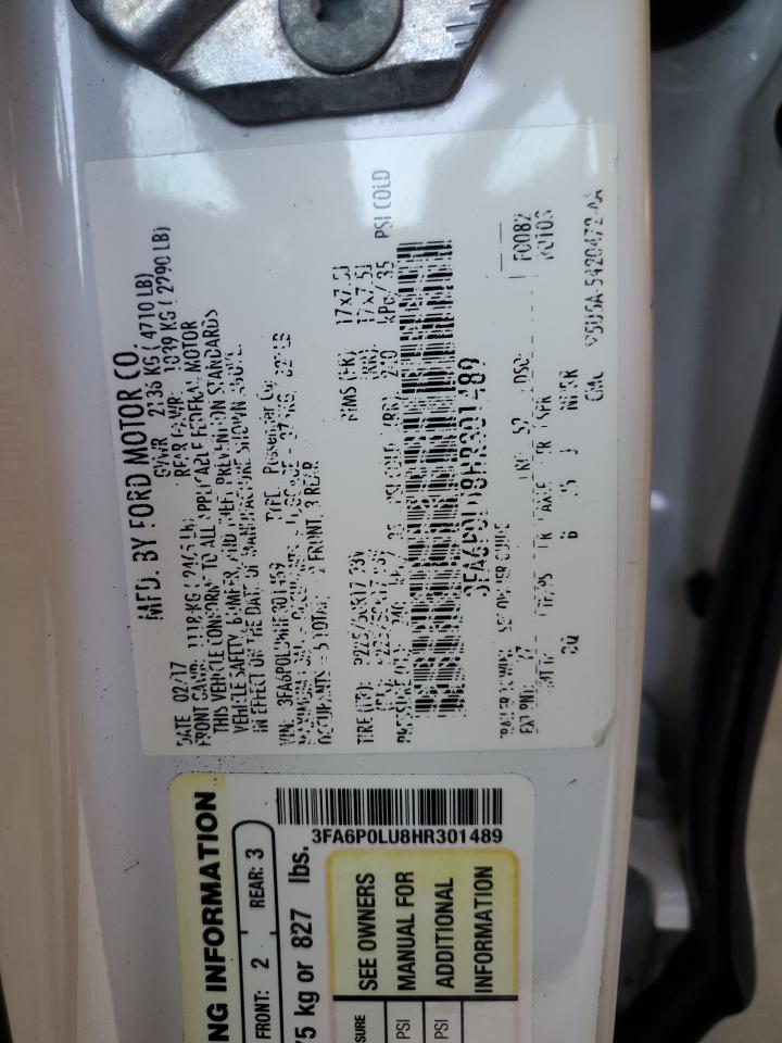 FORD FUSION 2017 VIN 3FA6P0LU8HR301489 photo 12