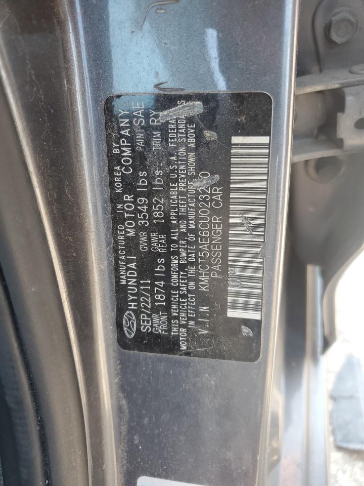 2012 Hyundai Accent Gls VIN: KMHCT5AE6CU023240 Lot: 60315205