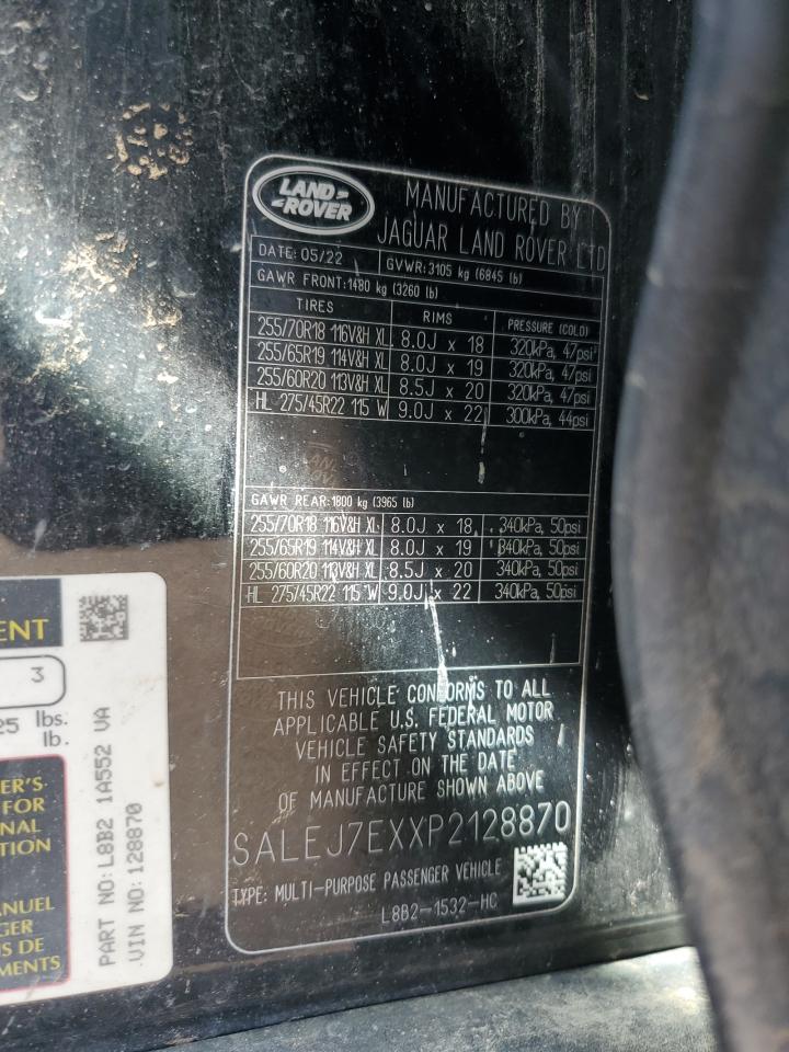 2023 Land Rover Defender 110 S VIN: SALEJ7EXXP2128870 Lot: 60318035