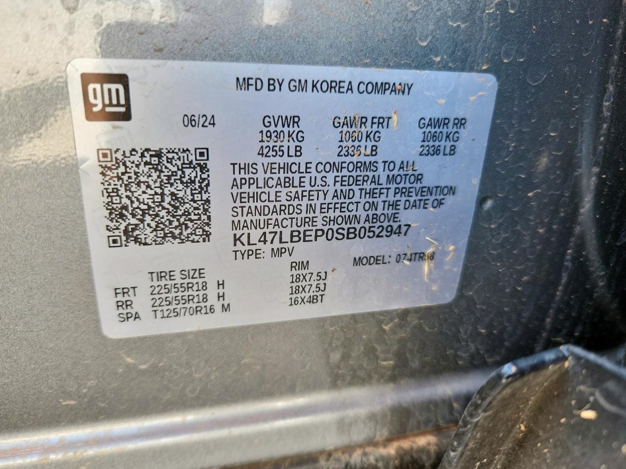 2025 Buick Envista Sport Touring VIN: KL47LBEP0SB052947 Lot: 60748565