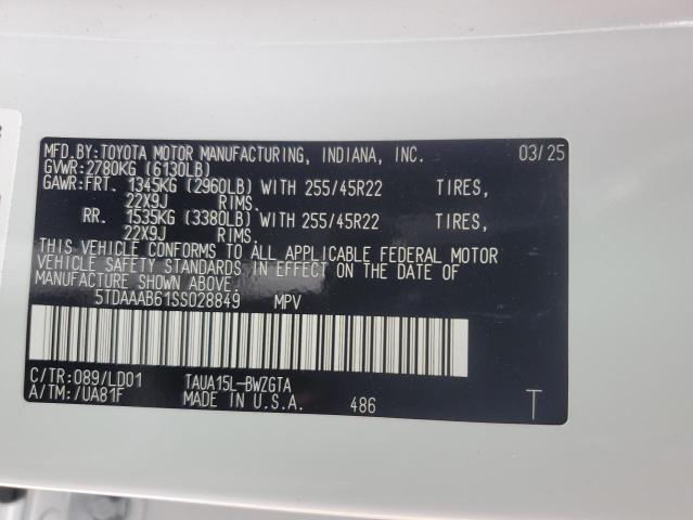 2025 LEXUS TX 350 BAS  