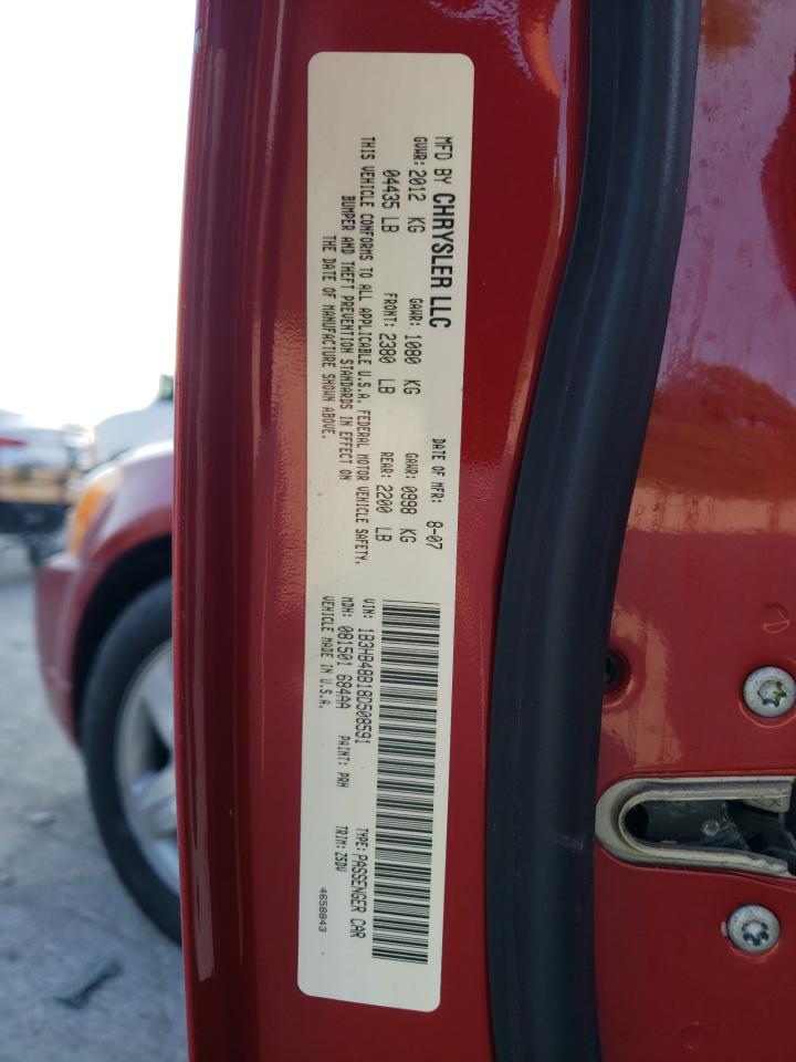 2008 Dodge Caliber Sxt VIN: 1B3HB48B18D508591 Lot: 62466455
