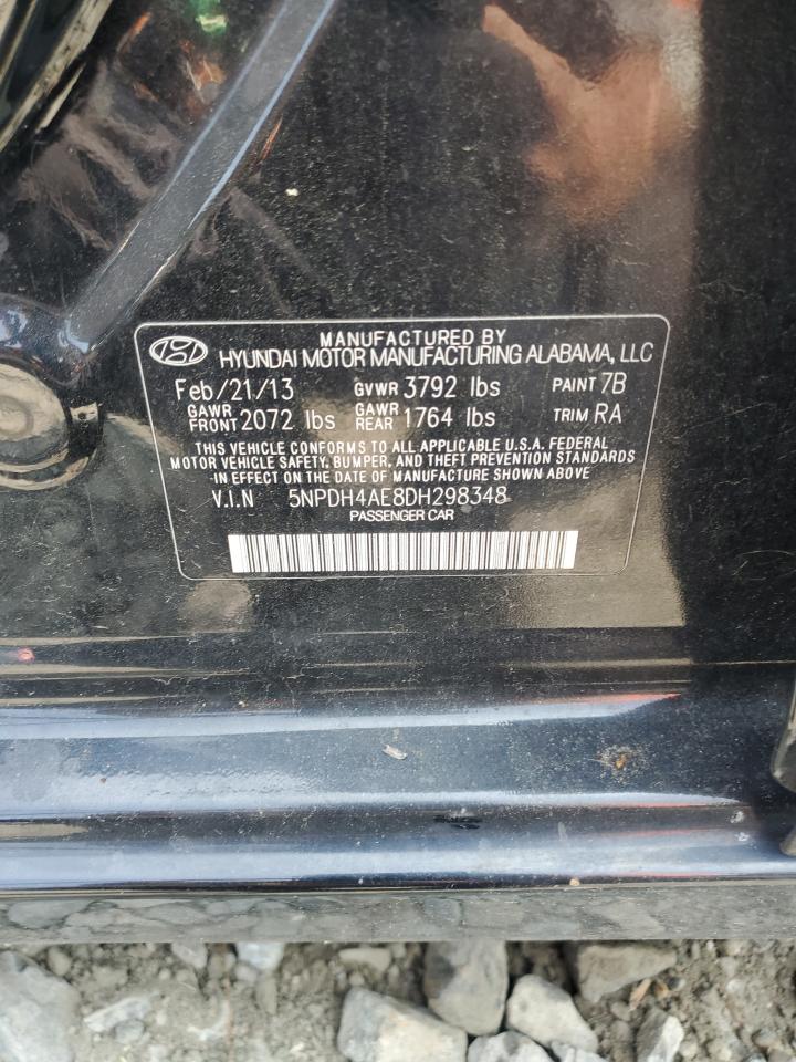 2013 Hyundai Elantra Gls VIN: 5NPDH4AE8DH298348 Lot: 70570215