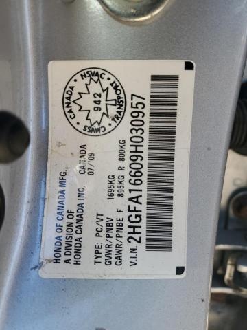 2009 HONDA CIVIC LX-S  