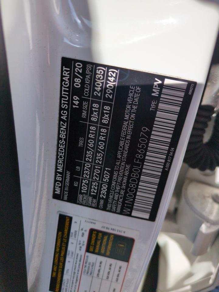 2020 Mercedes-Benz Glc 300 VIN: W1N0G8DB0LF865079 Lot: 58727935