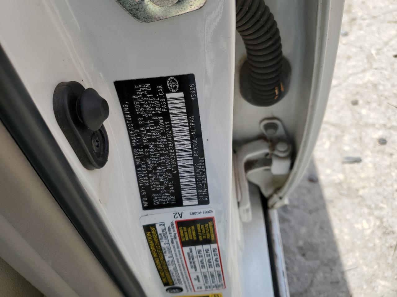 2011 Toyota Avalon Base VIN: 4T1BK3DB3BU402411 Lot: 62863375