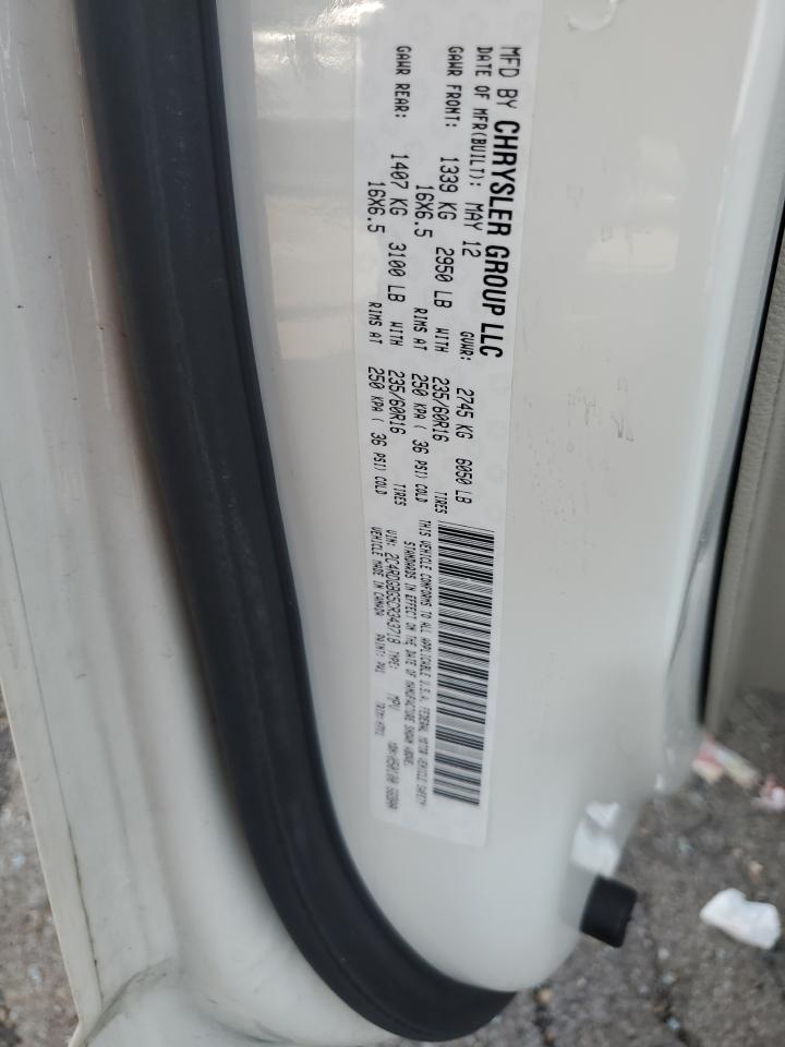 2012 Dodge Grand Caravan Se VIN: 2C4RDGBG5CR343718 Lot: 62005435