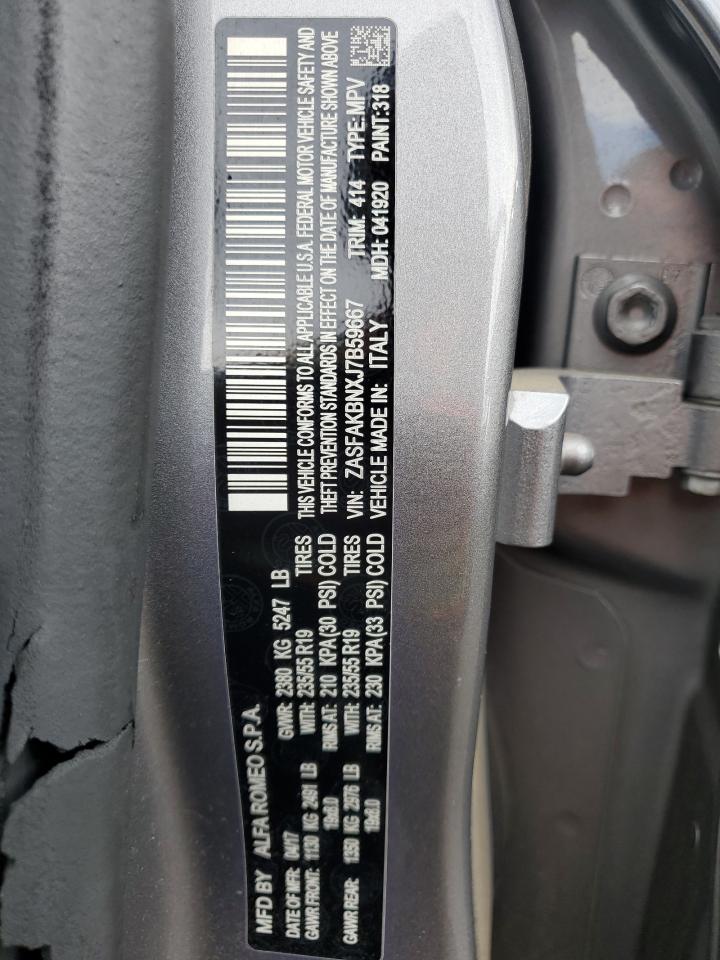 2018 Alfa Romeo Stelvio Ti VIN: ZASFAKBNXJ7B59667 Lot: 60212785