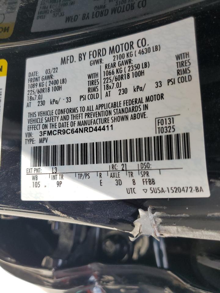 2022 Ford Bronco Sport Outer Banks VIN: 3FMCR9C64NRD44411 Lot: 62915275