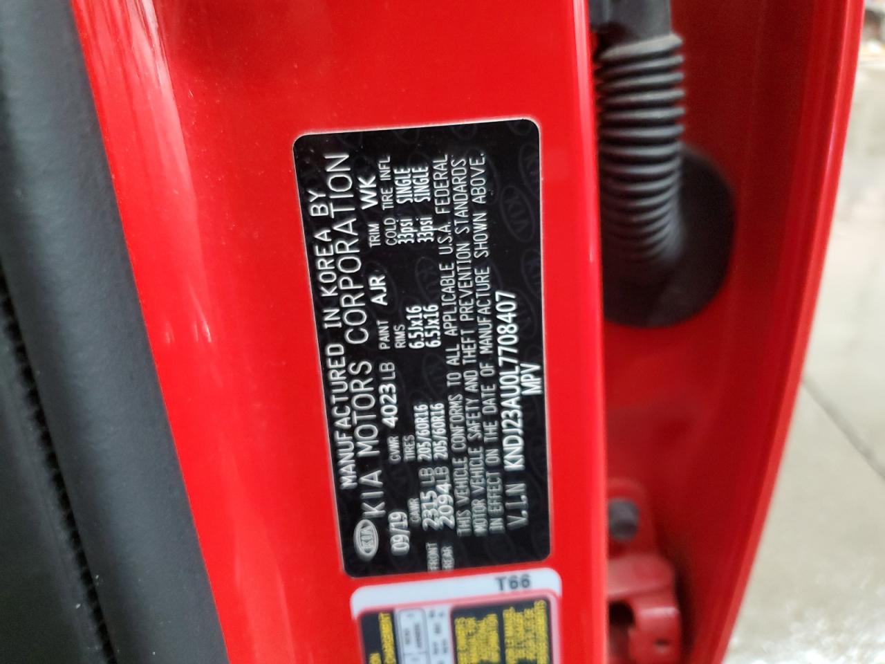 2020 Kia Soul Lx VIN: KNDJ23AU0L7708407 Lot: 59681305