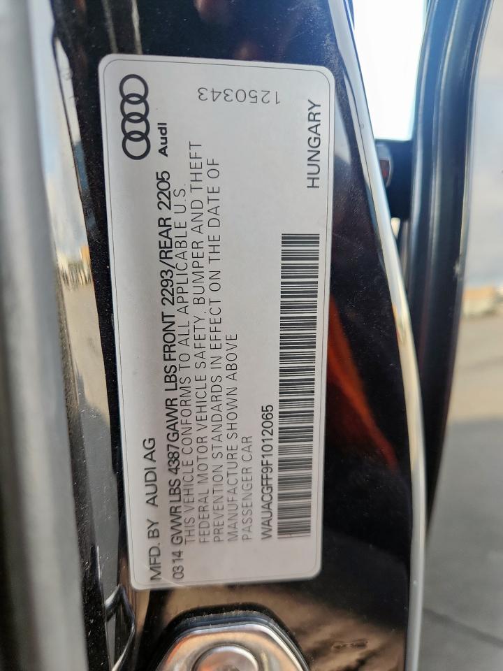 2015 Audi A3 Premium VIN: WAUACGFF9F1012065 Lot: 62110085