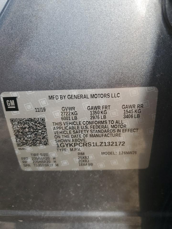 2020 Cadillac Xt6 Premium Luxury VIN: 1GYKPCRS1LZ132172 Lot: 62580135