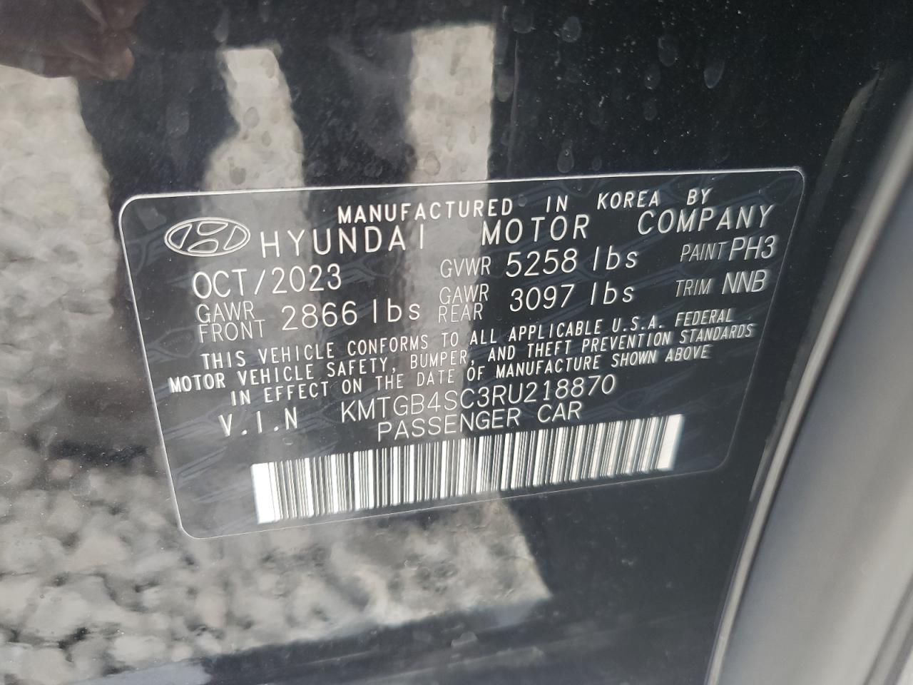 2024 Genesis G80 Base VIN: KMTGB4SC3RU218870 Lot: 62000875