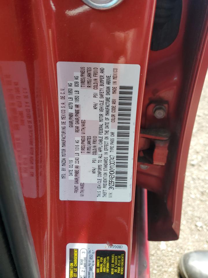 2019 Mazda 3 Premium VIN: 3MZBPAEM0KM100747 Lot: 62830505
