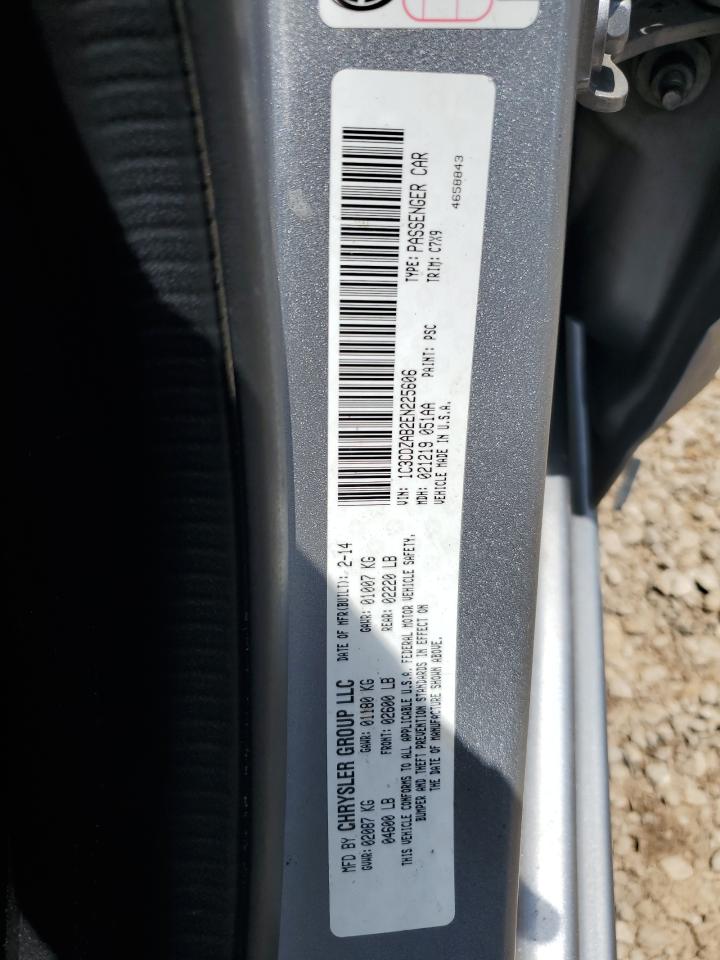 2014 Dodge Avenger Se VIN: 1C3CDZAB2EN225606 Lot: 62131395