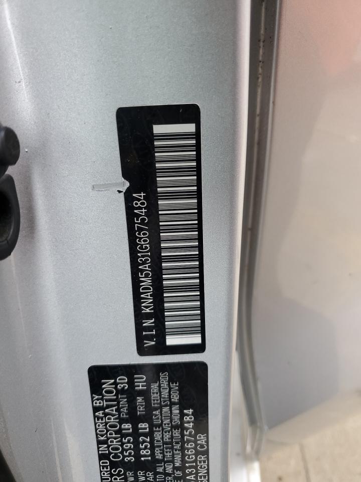 2016 Kia Rio Lx VIN: KNADM5A31G6675484 Lot: 61685595
