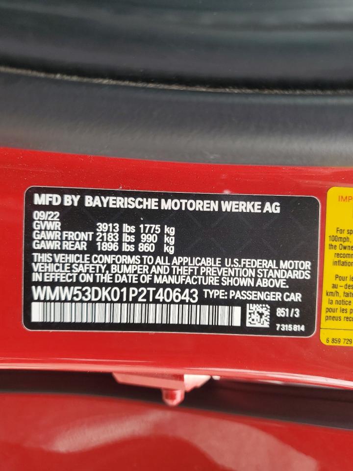 MINI COOPER 2023 VIN WMW53DK01P2T40643 фото 12