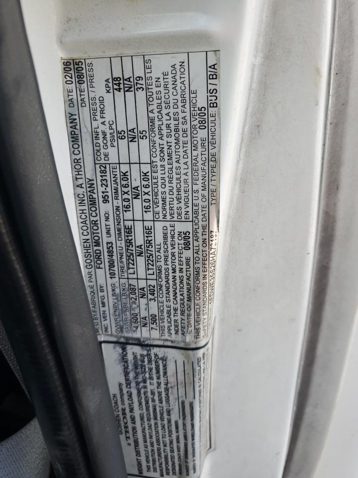 2006 Ford Econoline E350 Super Duty Cutaway Van VIN: 1FDWE35S26HA73187 Lot: 62775825