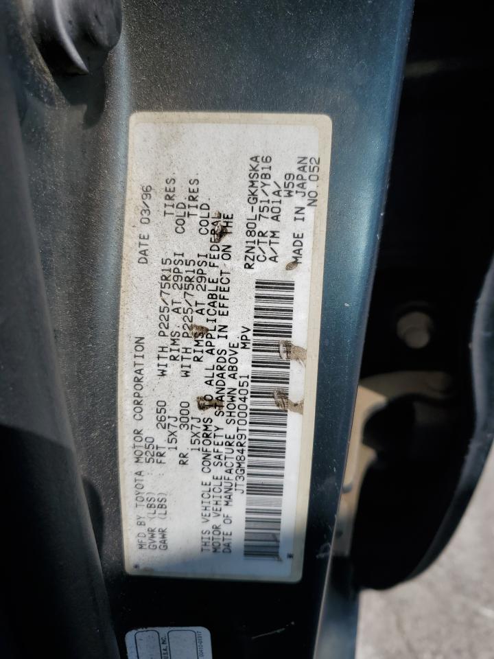 1996 Toyota 4Runner VIN: JT3GM84R9T0004051 Lot: 62720675