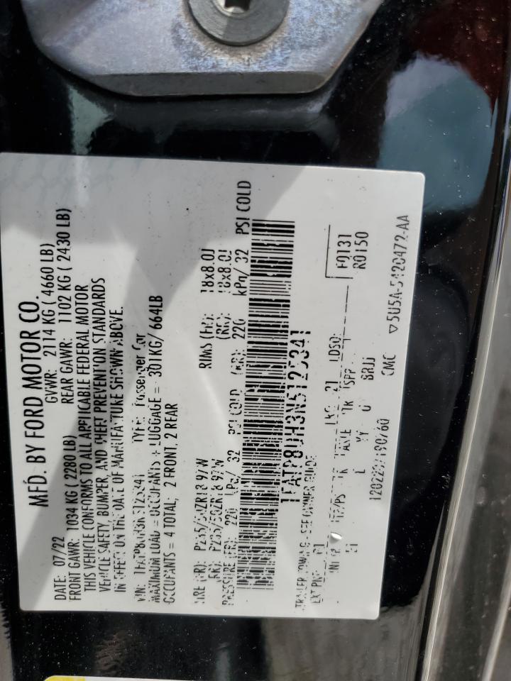 2022 Ford Mustang VIN: 1FATP8UH3N5125341 Lot: 60516935