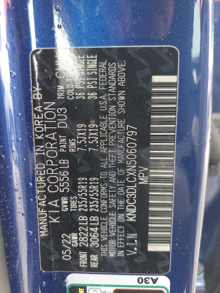 2022 Kia Ev6 Light VIN: KNDC3DLCXN5060797 Lot: 59504105