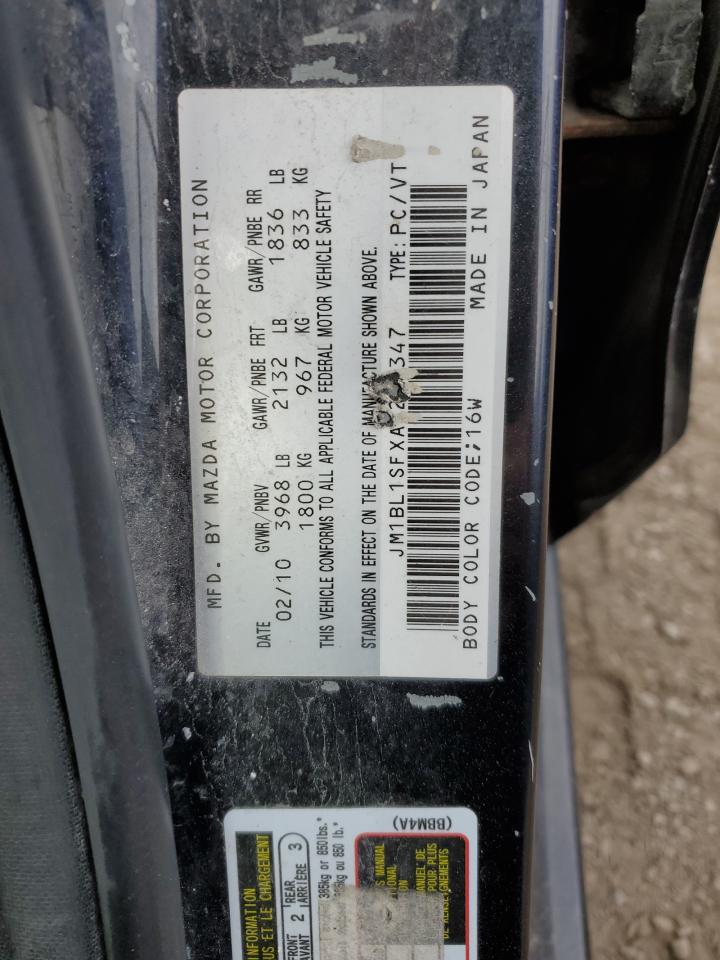2010 Mazda 3 I VIN: JM1BL1SFXA1294347 Lot: 61332375