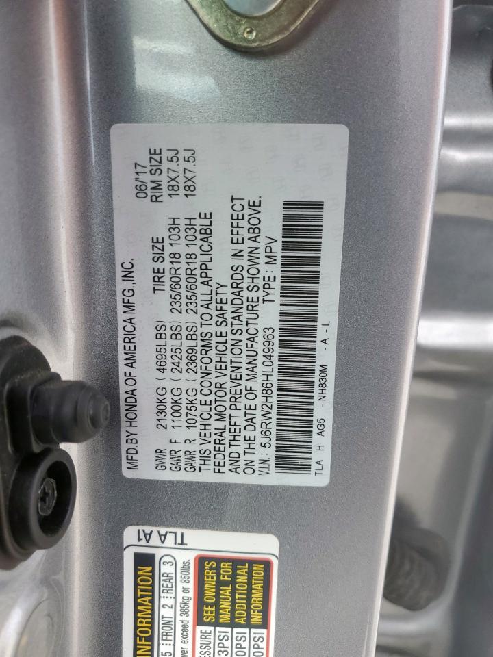 HONDA CRV 2017 VIN 5J6RW2H86HL049963 photo 13