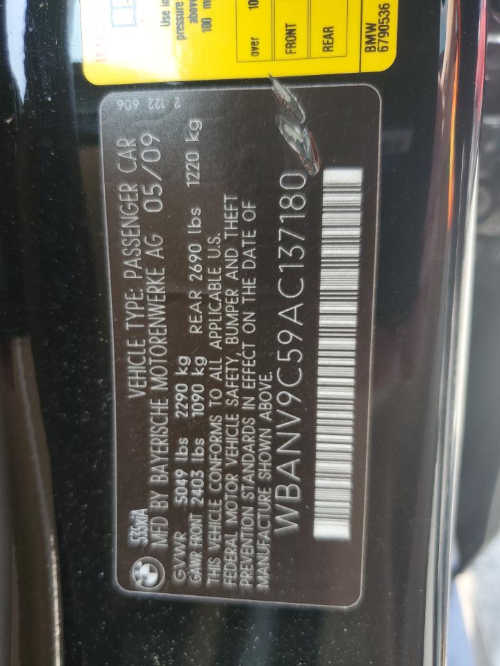 2010 BMW 535 Xi VIN: WBANV9C59AC137180 Lot: 62058975