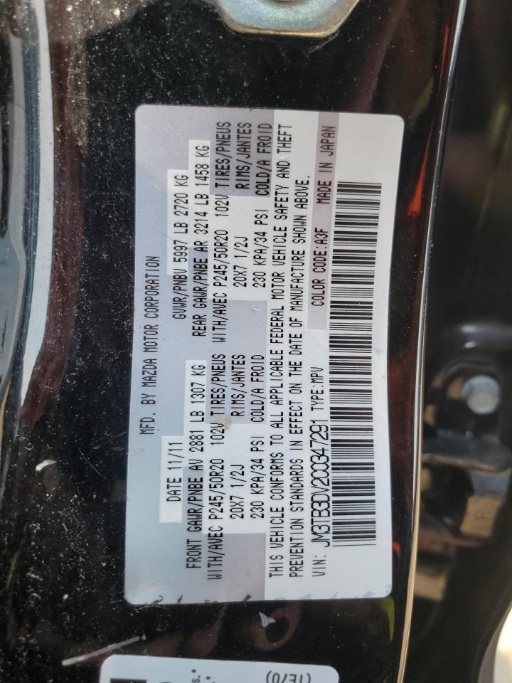2012 Mazda Cx-9 VIN: JM3TB3DV2C0347291 Lot: 59958945