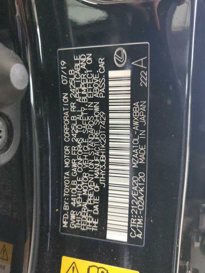 2019 Lexus Ux 200 VIN: JTHY3JBH1K2017429 Lot: 59919205