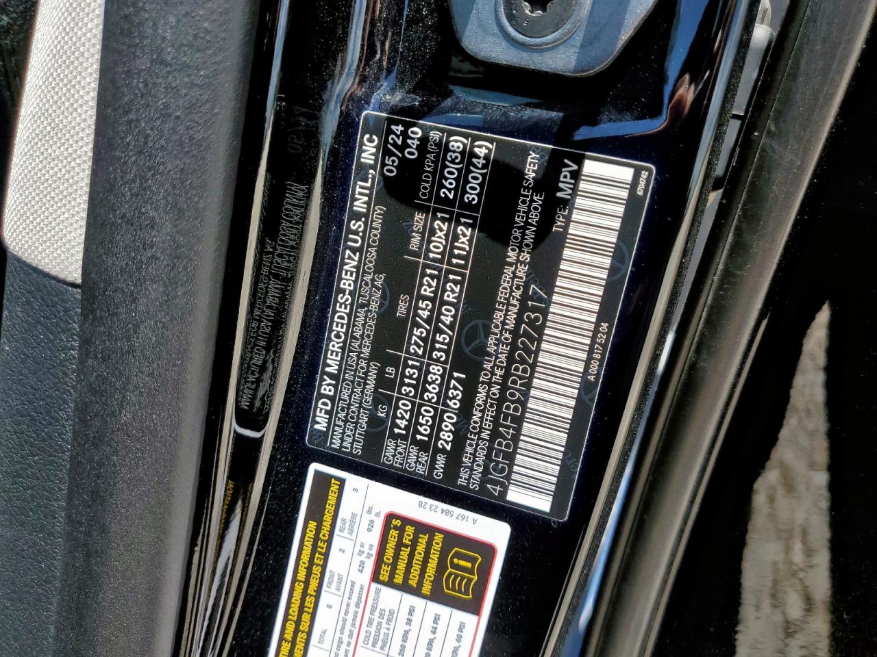 2024 Mercedes-Benz Gle 350 4Matic VIN: 4JGFB4FB9RB227317 Lot: 62993555