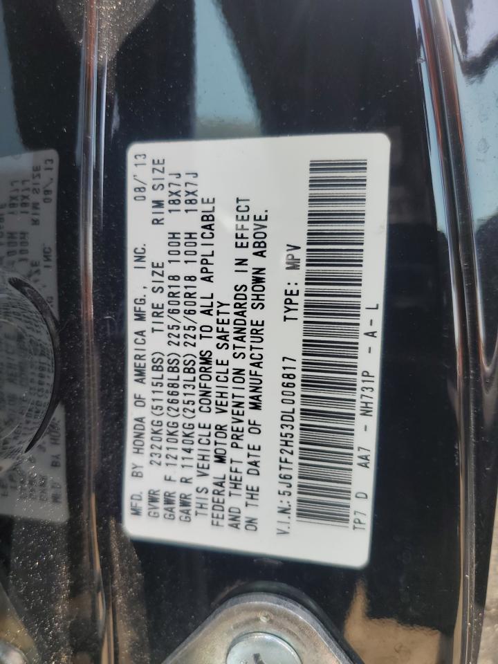 2013 Honda Crosstour Exl VIN: 5J6TF2H53DL006817 Lot: 60631725