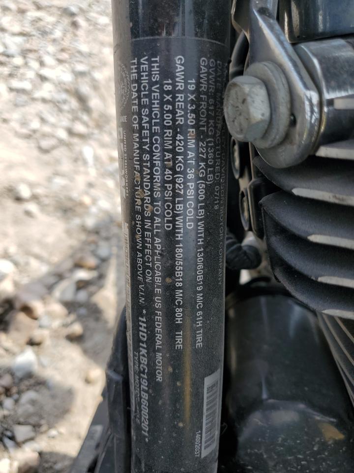 2020 Harley-Davidson Flhx VIN: 1HD1KBC19LB600201 Lot: 61675915