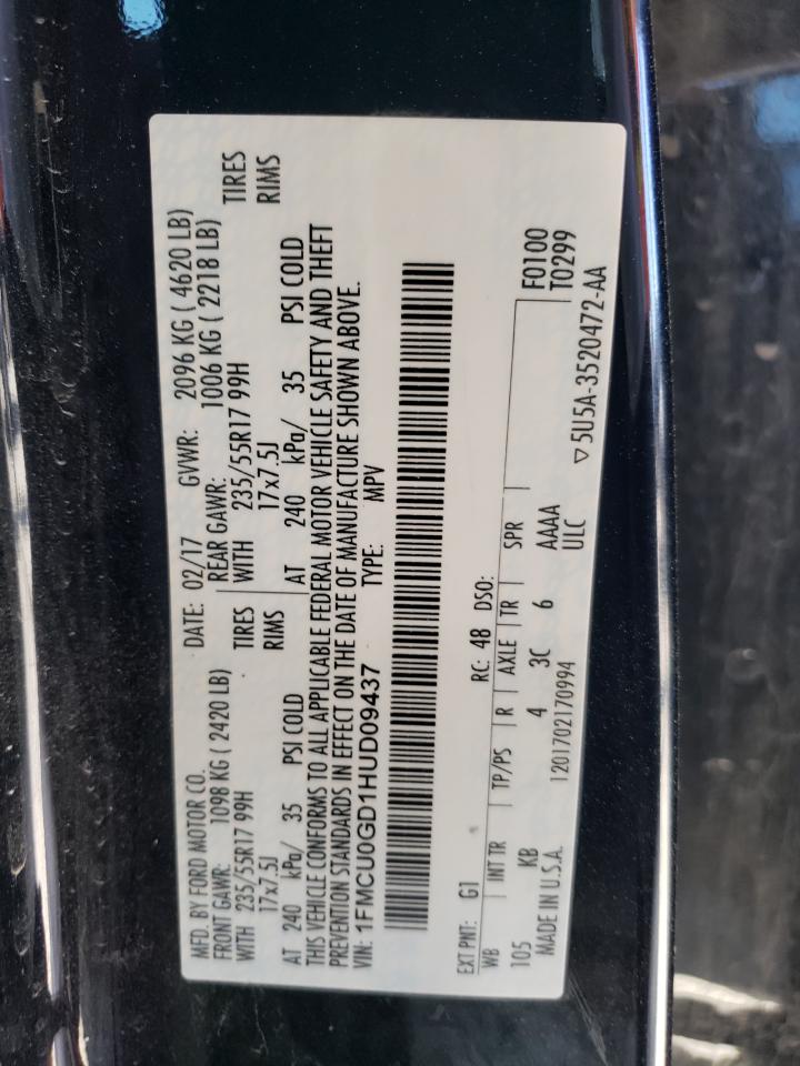 FORD ESCAPE 2017 VIN 1FMCU0GD1HUD09437 photo 13
