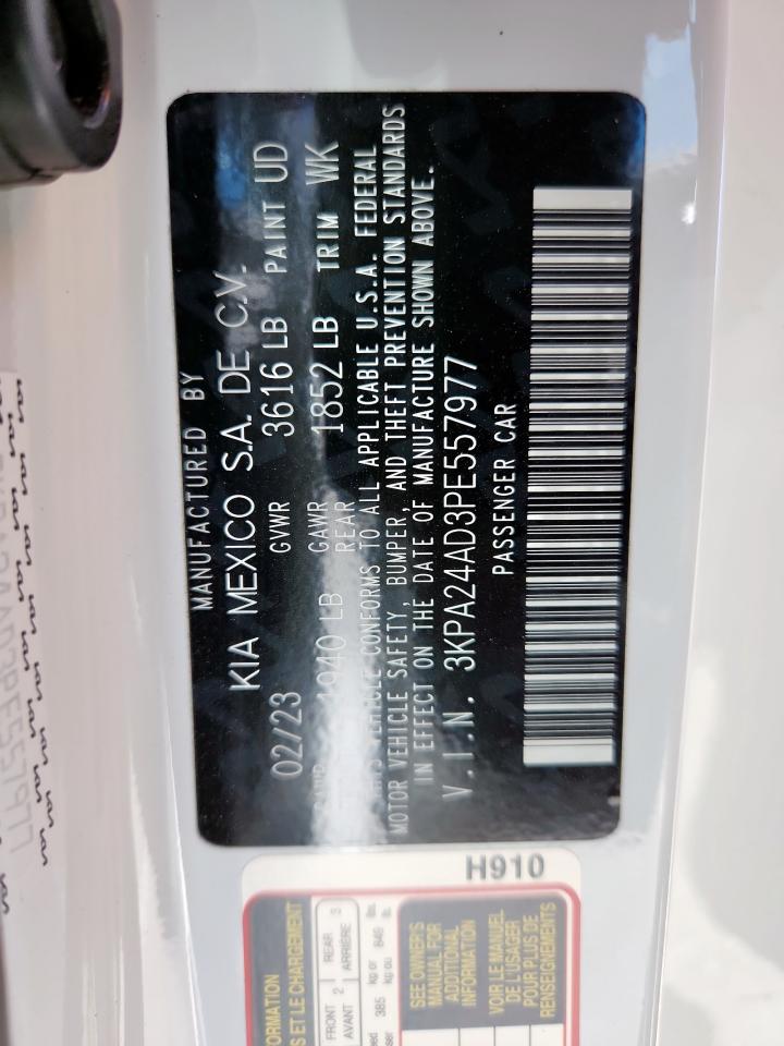 2023 Kia Rio Lx VIN: 3KPA24AD3PE557977 Lot: 63103835