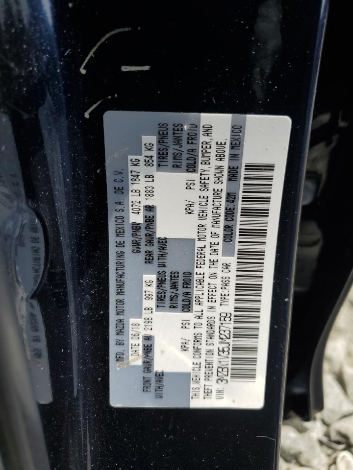 2018 Mazda 3 Touring VIN: 3MZBN1V35JM237159 Lot: 63128245