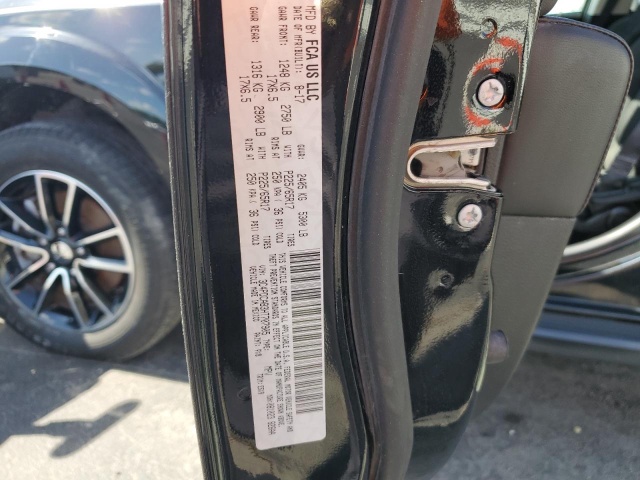 2017 Dodge Journey Se VIN: 3C4PDCAB3HT707905 Lot: 61760535