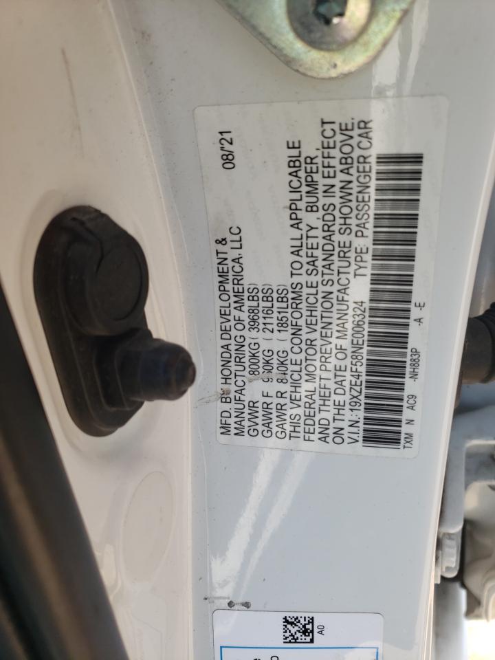 2022 Honda Insight Ex VIN: 19XZE4F58NE006324 Lot: 60468265