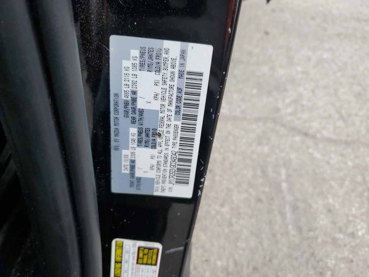2009 Mazda 5 VIN: JM1CR293X90348042 Lot: 63044665