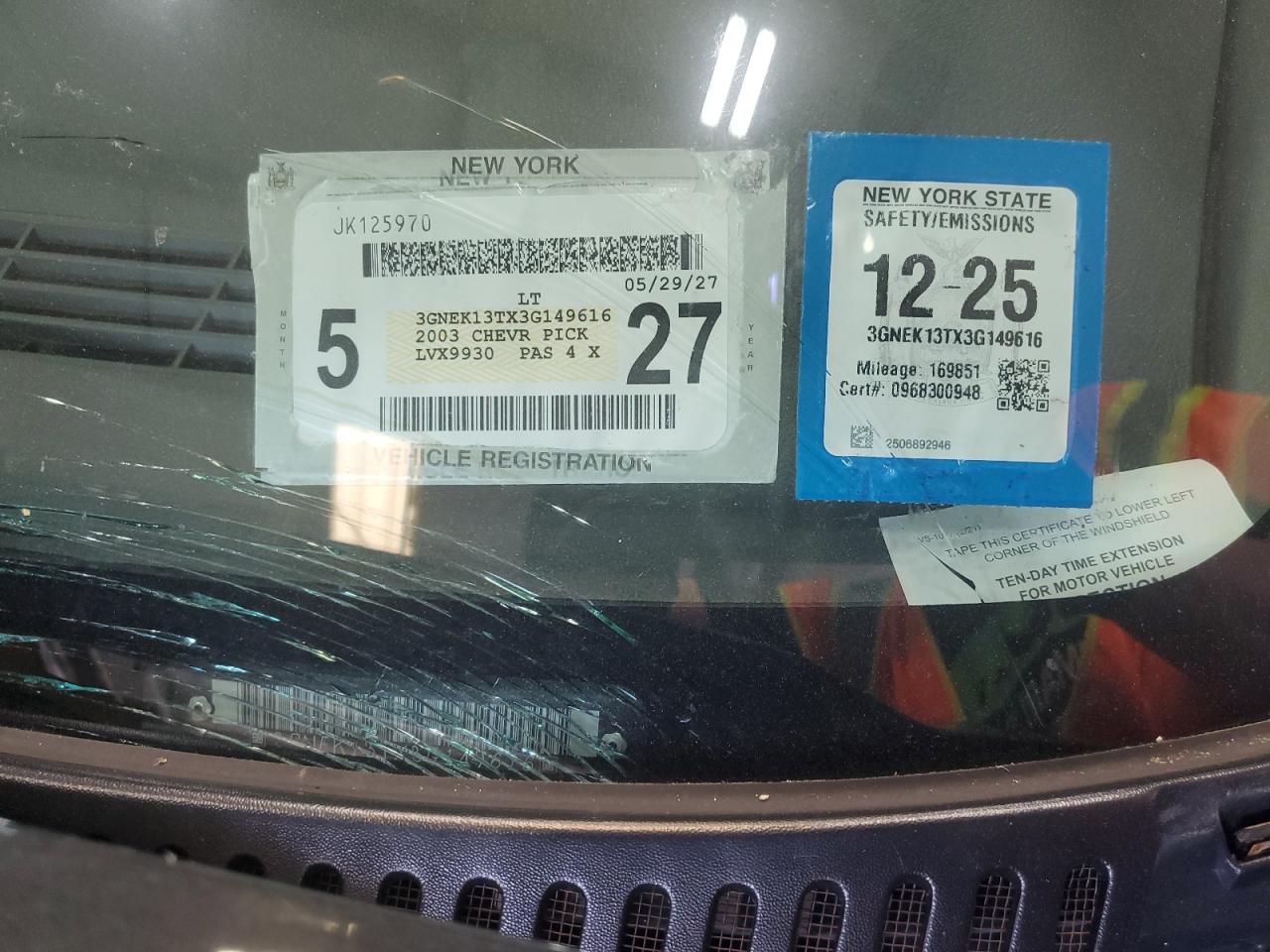 2003 Chevrolet Avalanche K1500 VIN: 3GNEK13TX3G149616 Lot: 59526605