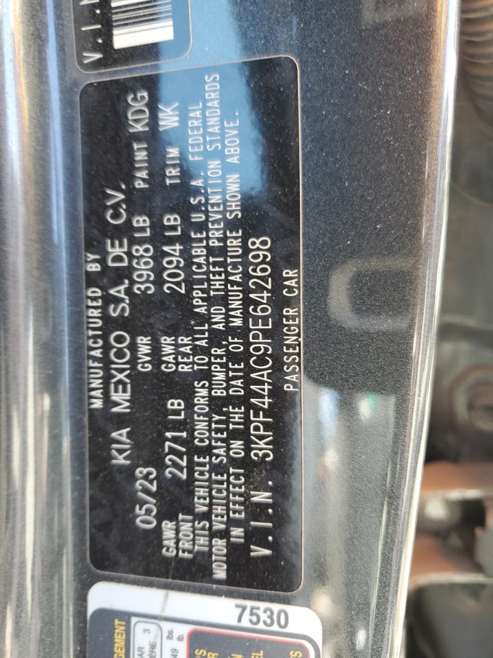2023 Kia Forte Gt VIN: 3KPF44AC9PE642698 Lot: 62264435