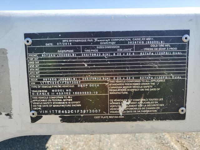 2015 TRANSCRAFT 16003683-10 DROP DECK TRAILER