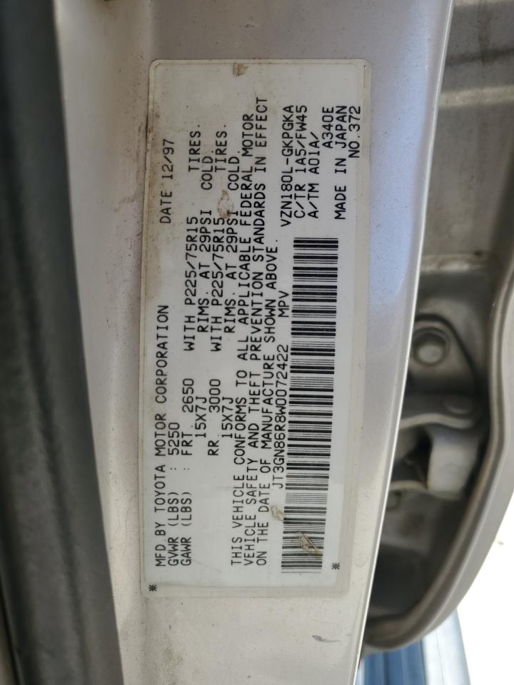 1998 Toyota 4Runner Sr5 VIN: JT3GN86R8W0072422 Lot: 59420745
