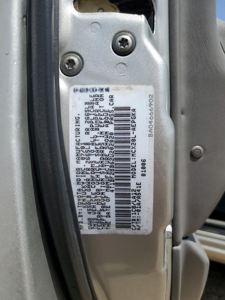 2002 Toyota Avalon Xl VIN: 4T1BF28B62U202020 Lot: 61176175
