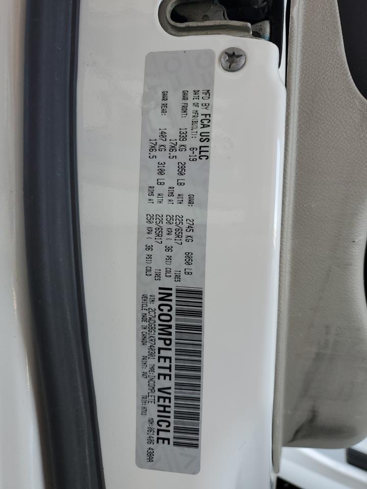 2019 Dodge Grand Caravan Se VIN: 2C7WDGBG1KR740301 Lot: 62907865