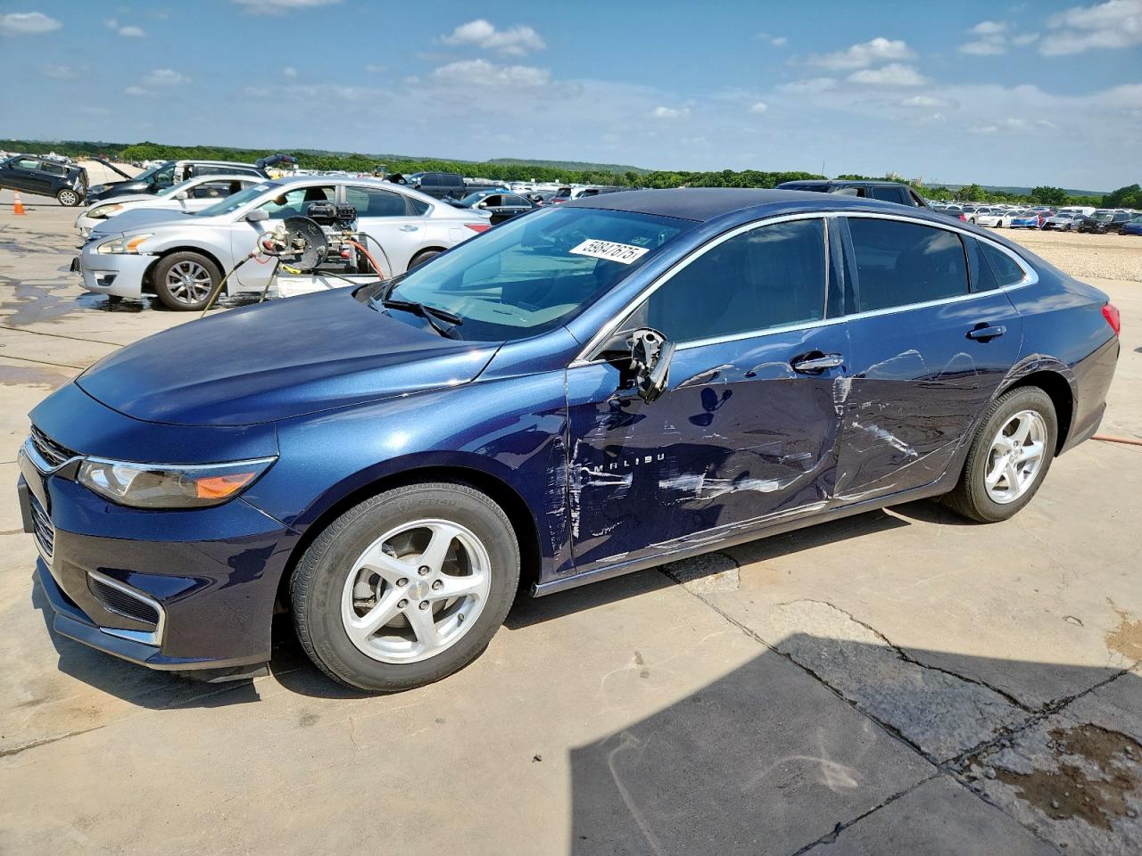 2017 Chevrolet Malibu Ls за продажба в Grand Prairie, TX - Side