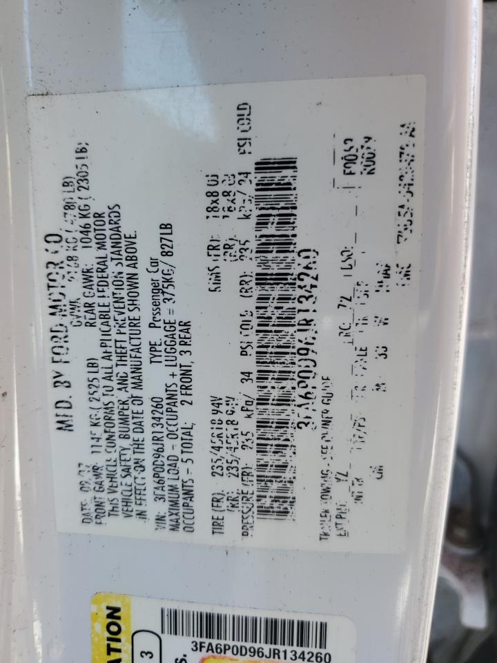 3FA6P0D96JR134260 2018 Ford Fusion Titanium/Platinum