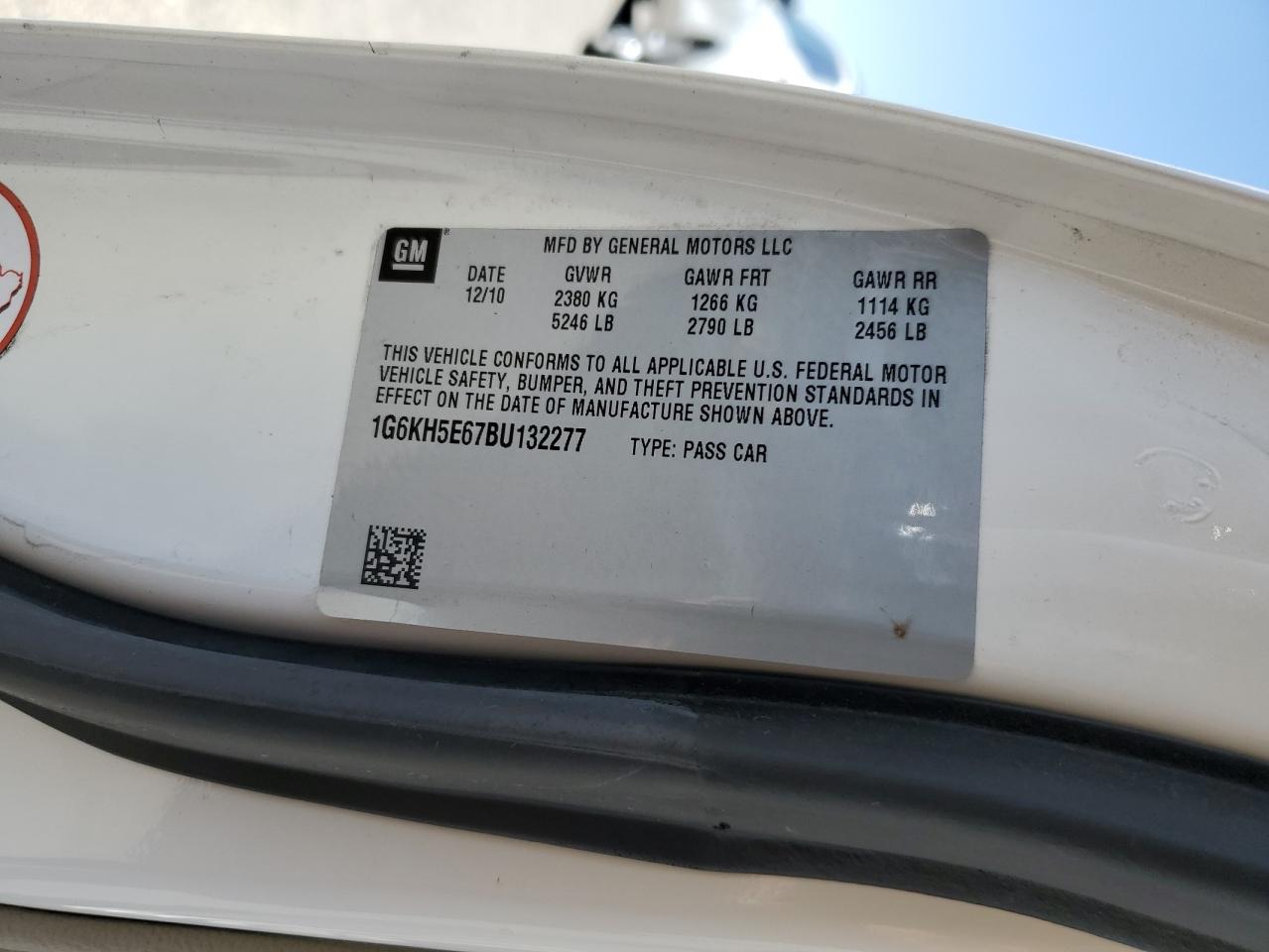 2011 Cadillac Dts Premium Collection VIN: 1G6KH5E67BU132277 Lot: 61600115