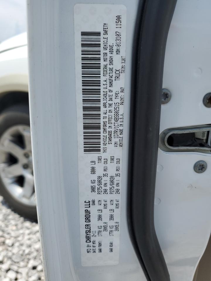 2011 Dodge Ram 1500 VIN: 1D7RV1CT4BS602515 Lot: 59603255