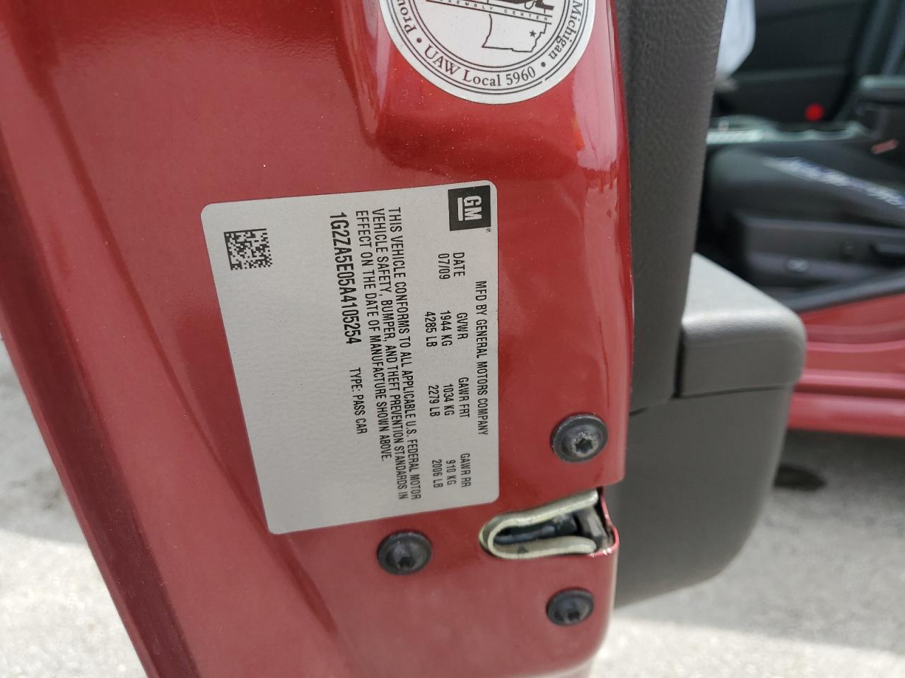 2010 Pontiac G6 VIN: 1G2ZA5E05A4105254 Lot: 61558145